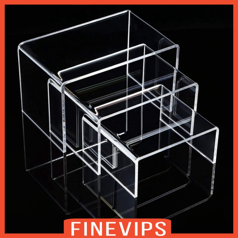 [FINEVIPS] Clear Acrylic Riser Counter Tabletop Jewellery Display Stand ...