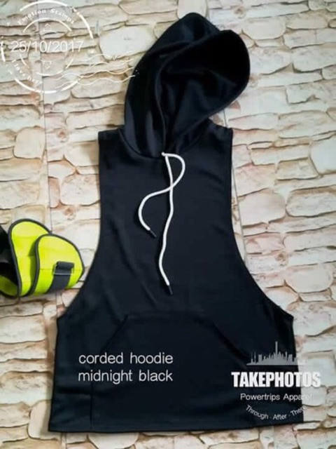 Hood Hoodie black muscle sando exercise gym shirt couple T dumbbell sando polo Shopee Philippines