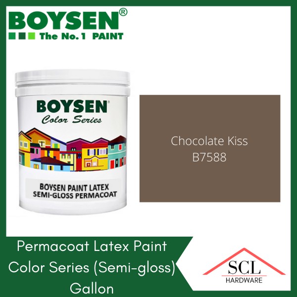 BOYSEN Permacoat Semi-Gloss Acrylic Latex Paint 4L (For Concrete ...