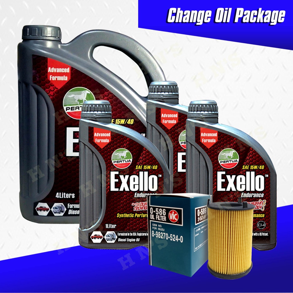 PERTUA Exello Synthetic Performance Diesel Oil Change Bundle for Isuzu