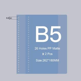 Pp Matte Transparent A4 A5 B5 26 Holes Loose-leaf Inner Core