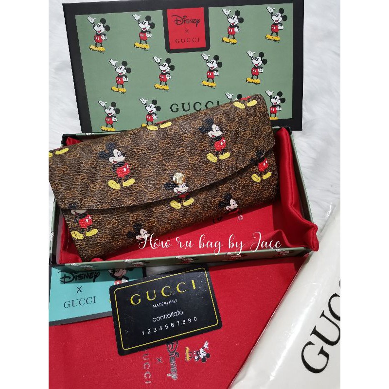 Long Wallet Gucci Mickey Mouse trifold Shopee Philippines