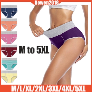 Cheap Plus Size M-5XL High Waist Women's Panties Cotton Underwear