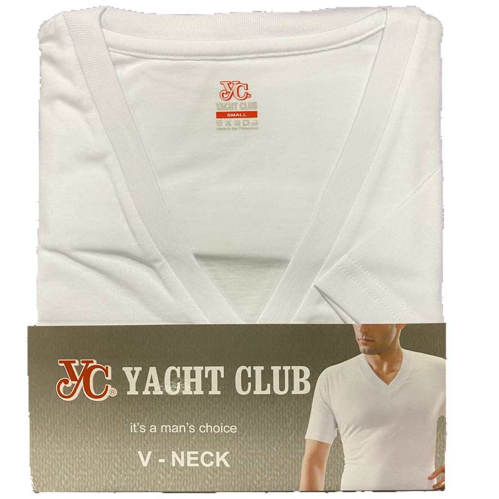 YC YACHT CLUB 460 Men's V Neck T-Shirt Seamless (Tagless)