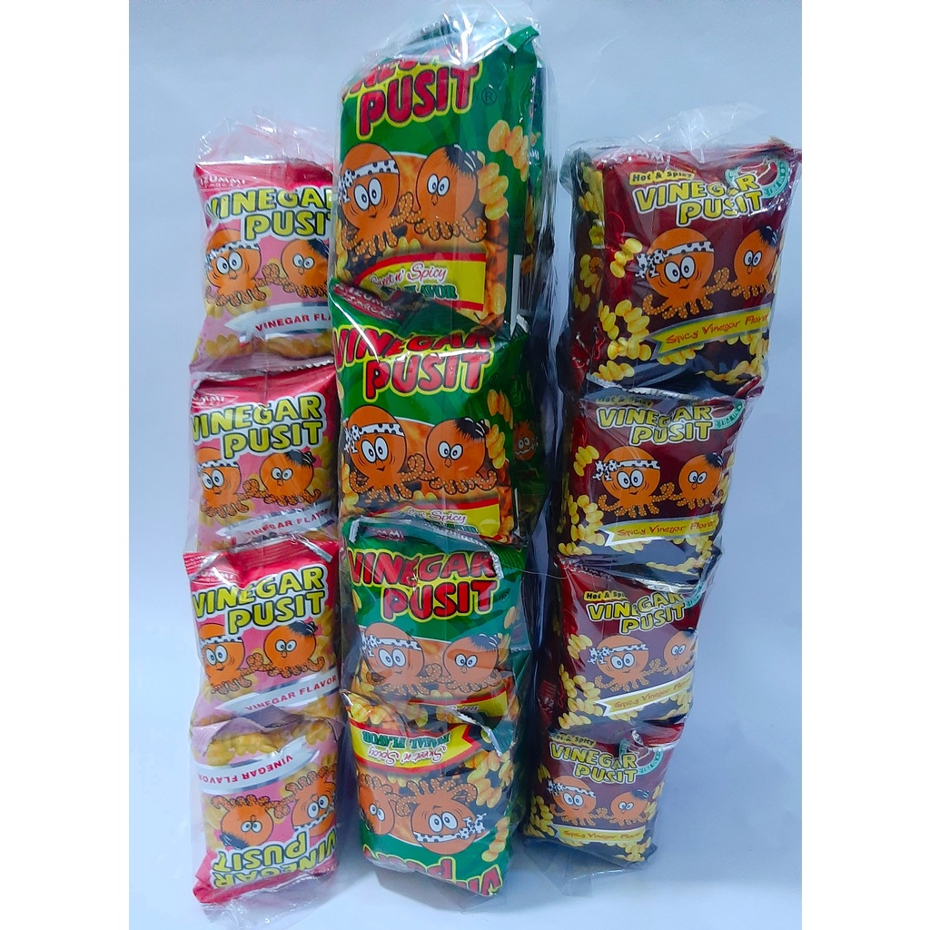 Combo Flavors of Vinegar Pusit (Original, Spicy, Inasal) | Shopee ...