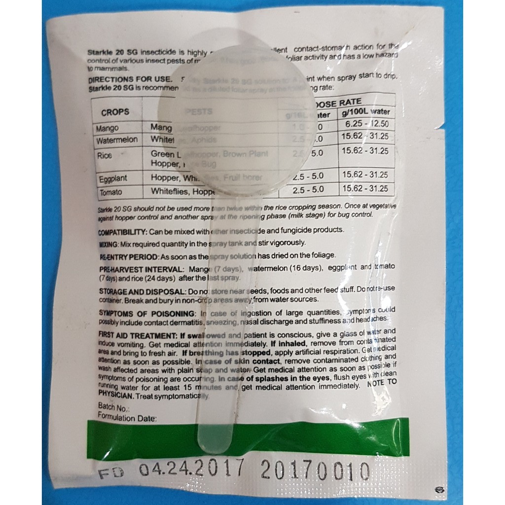 Starkle Systemic Insecticide 25 grams (Leads Agri) | Shopee Philippines
