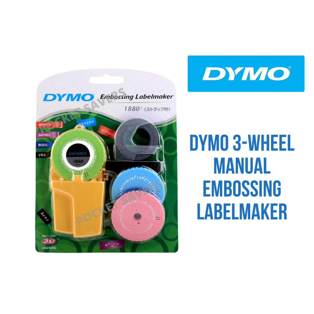 Dymo 3wheel Manual Embossing LabelMaker (Lowercase, Cursive, Uppercase