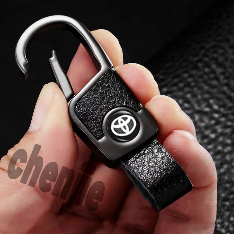 High-quality cowhide leather car keychain /Fashion Metal key holder car ...