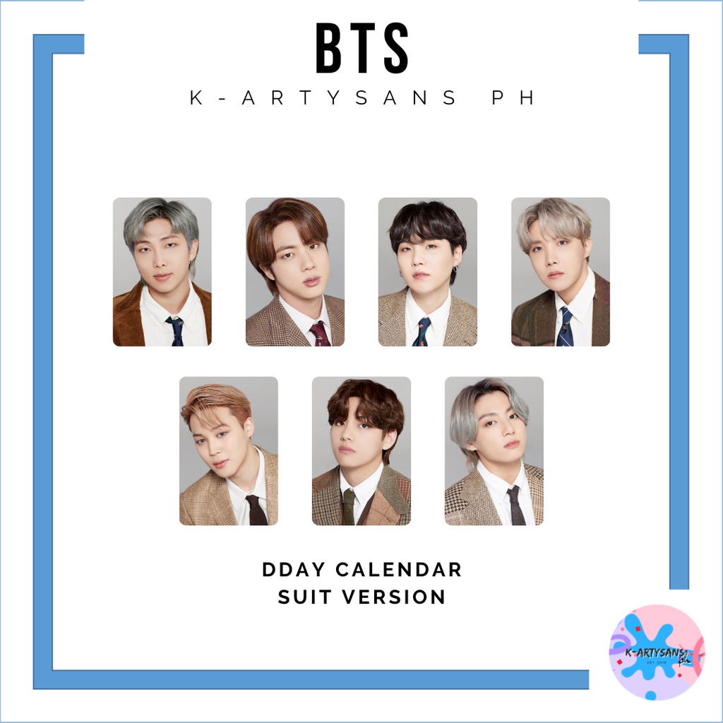 BTS DDAY CALENDAR PHOTOCARD SET Suit Version Shopee Philippines