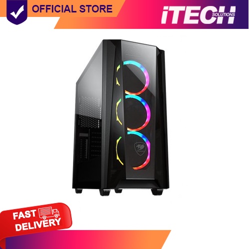 COUGAR MX660-T RGB MID-TOWER GAMING CASE W/ARGB VK120*3FAN/TG (ATX ...