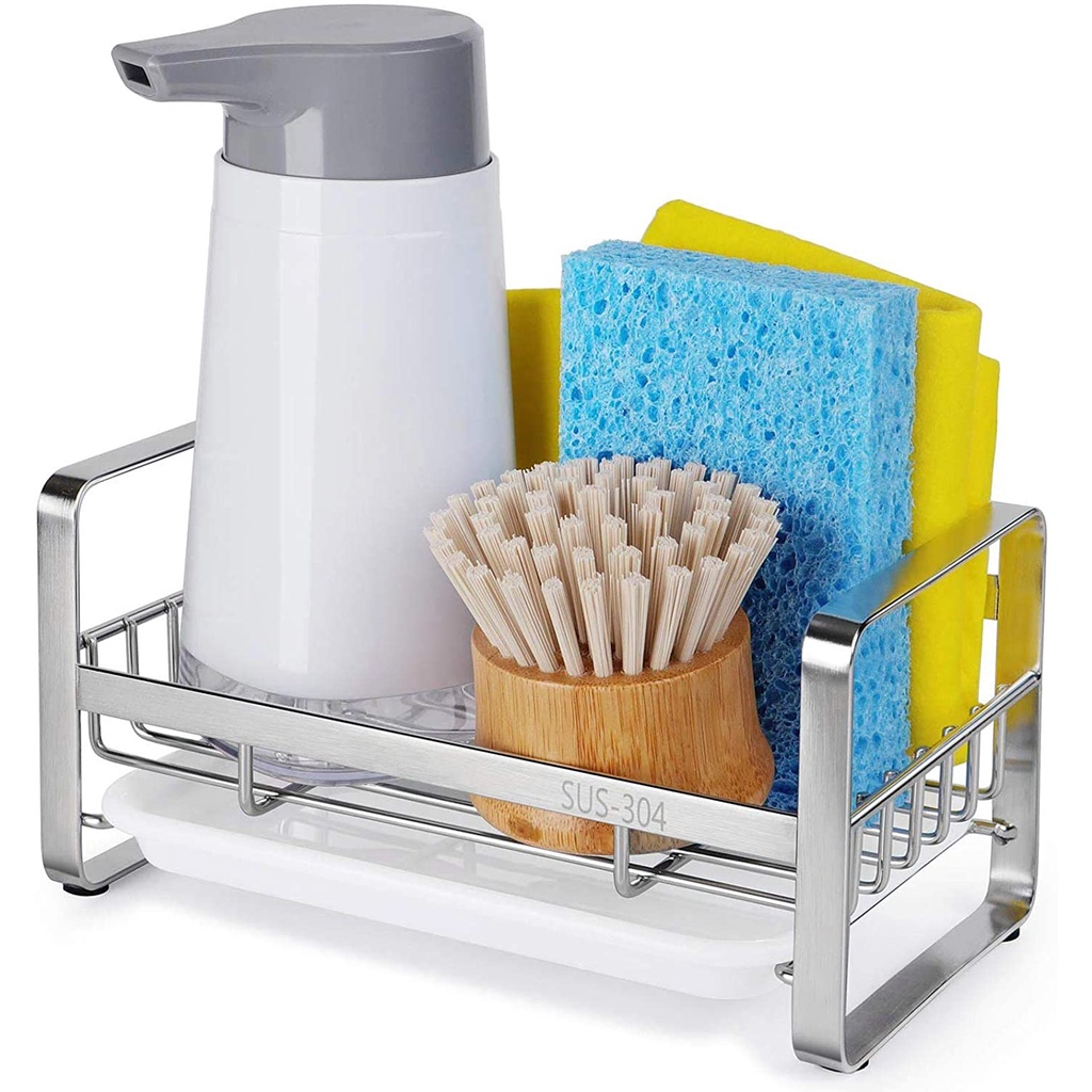 Kitchen Sink Sponge Holder 304 Stainless Steel Kitchen Soap Dispenser   05ade320b748515949474c2e9b20e858