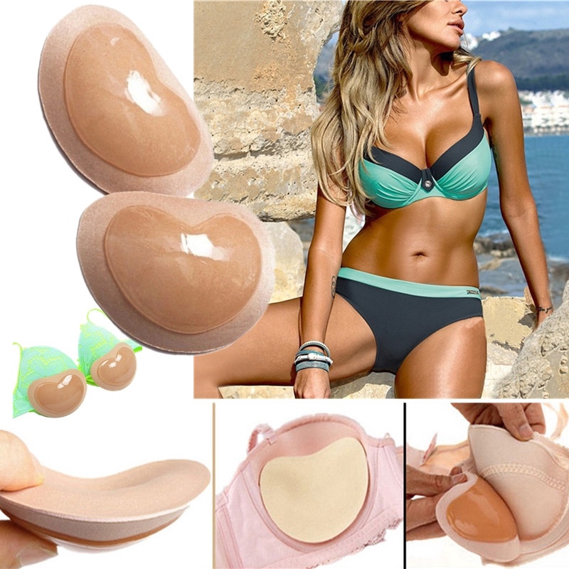 Push Up Bra Pads Insert Breast Pads Push Up Beach Bikinis Swimsuit Nipple Cover Underwear Pad Shopee Philippines