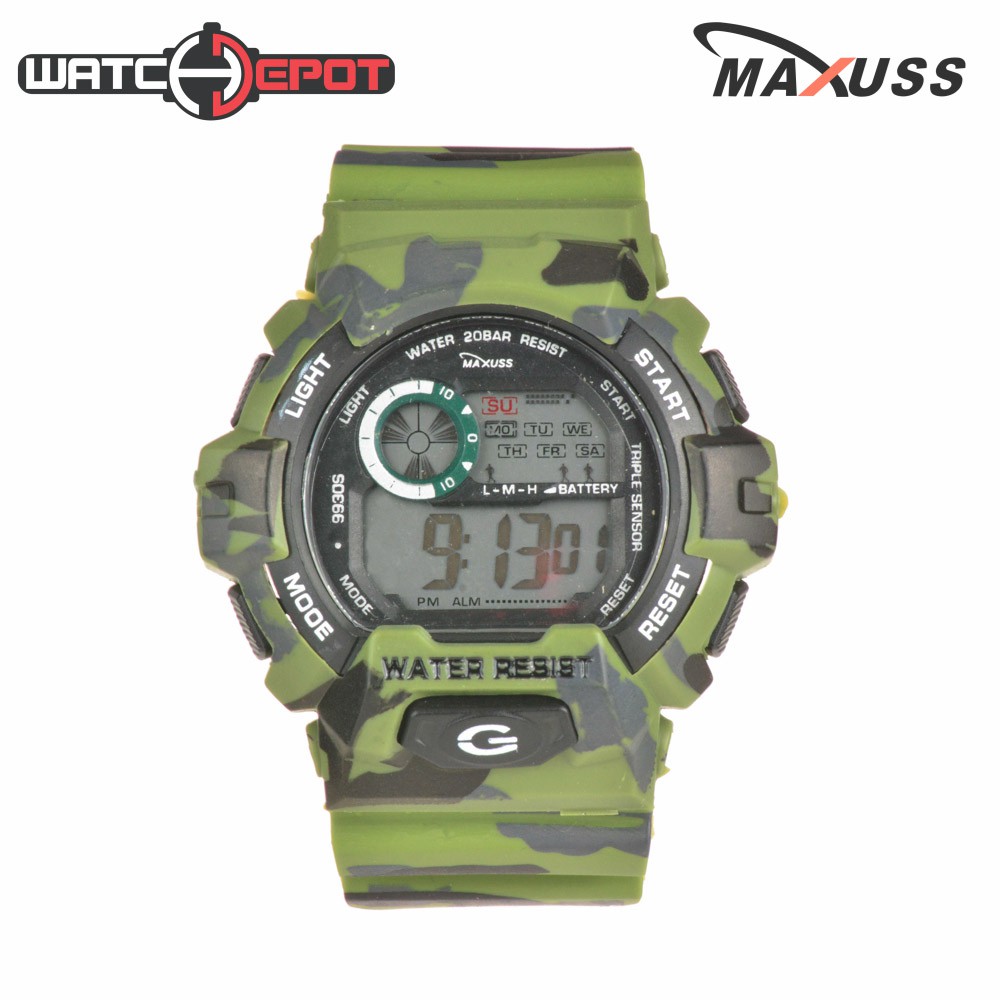 Maxuss Mens Rubber Sports Watch 99930S (Green) Shopee Philippines