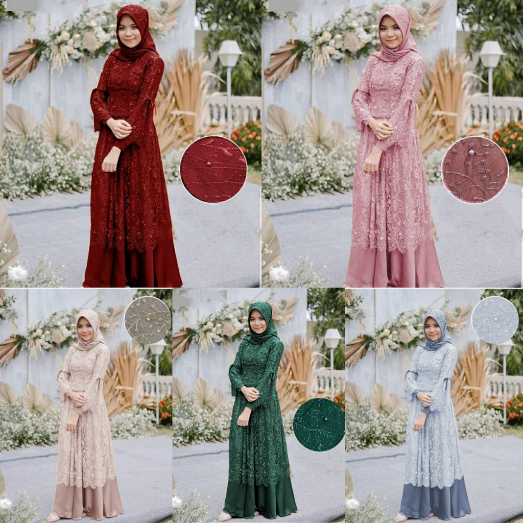 Brokat long dress online