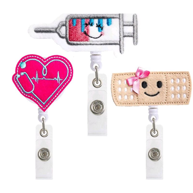 Medical Retractable ID Holder Badge With Clip Nurse Gift