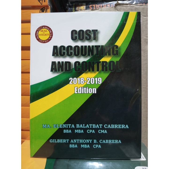 COST ACCOUNTING AND CONTROL by Cabrera | Shopee Philippines
