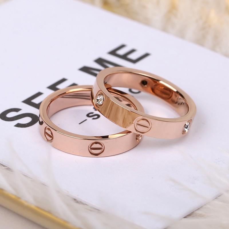 Cartier ring ring rose gold couple ring men and women ring