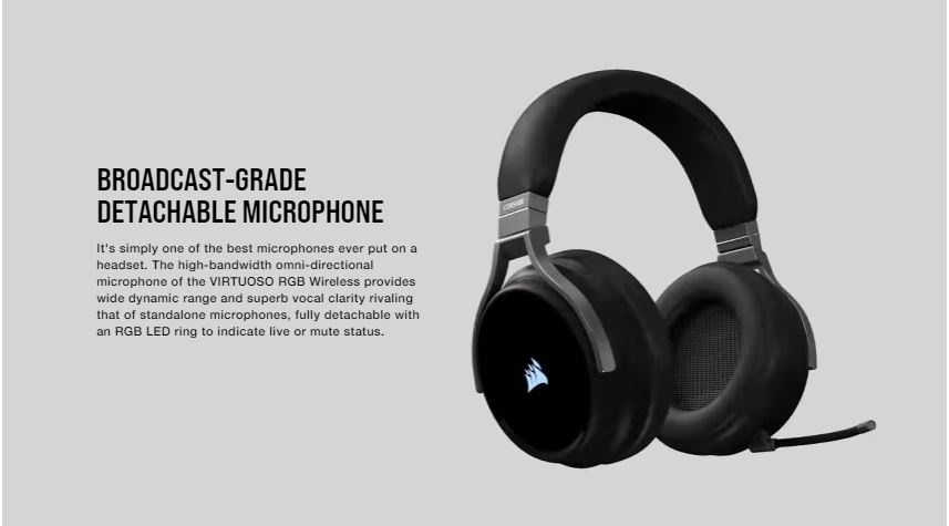 Corsair Headset Mic Corsair Virtuoso Detachable Mic Corsair