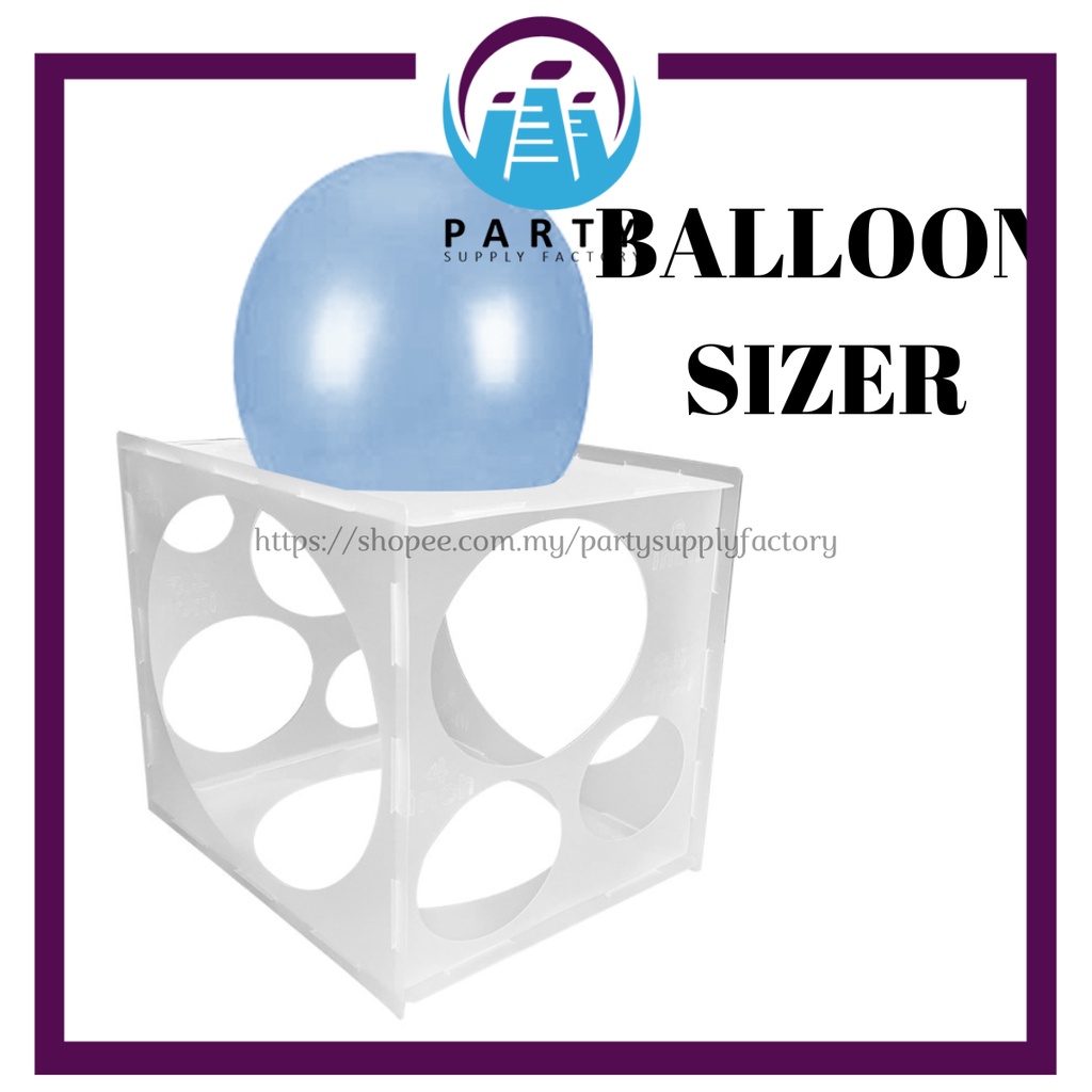 KOTAK UKURAN BELON BALLOON SIZER BOX / SAIZ BELON BOX / ALL 11 SIZES (1 ...