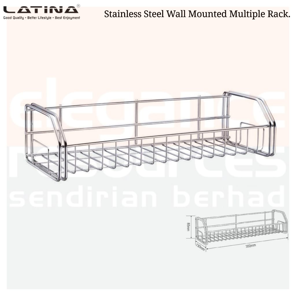 LATINA Stainless Steel Wall Mounted Multiple Rack LTN350-MP | Shopee ...