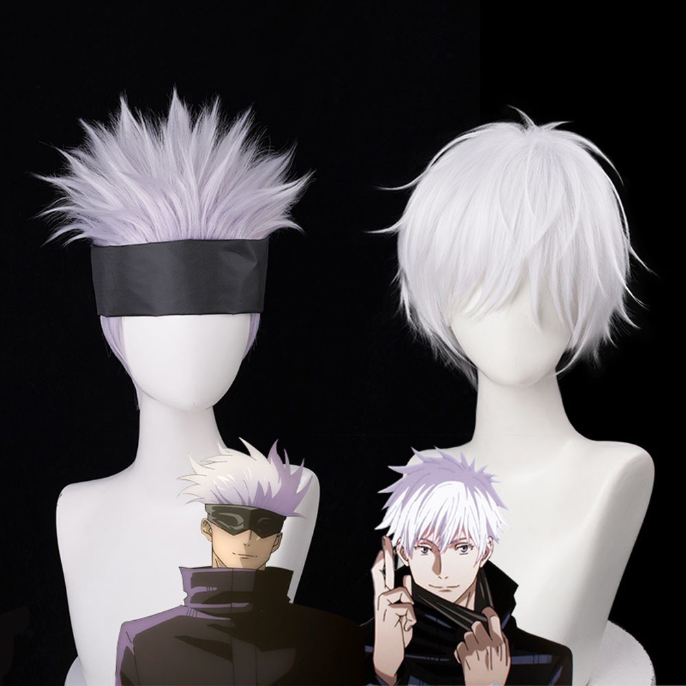 BLUEVELVET Fluffy Men Wigs Short Synthetic Hair Cosplay Wig Jujutsu ...