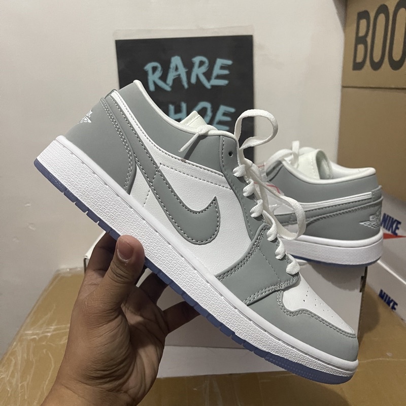 Air Jordan 1 Low Wolf Grey (men and women size) | Shopee Philippines