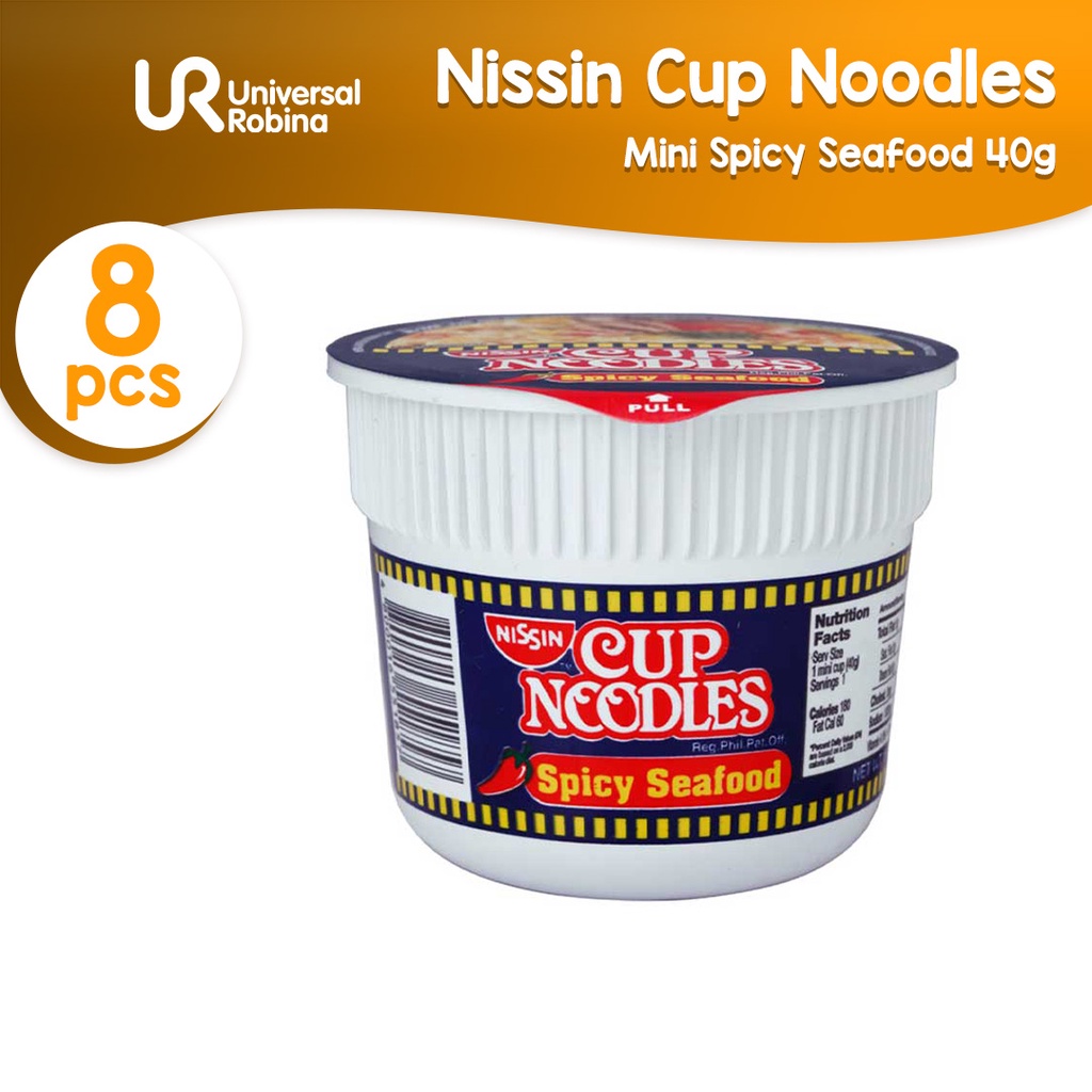 8 x Nissin Cup Noodles Mini Spicy Seafood (40g)