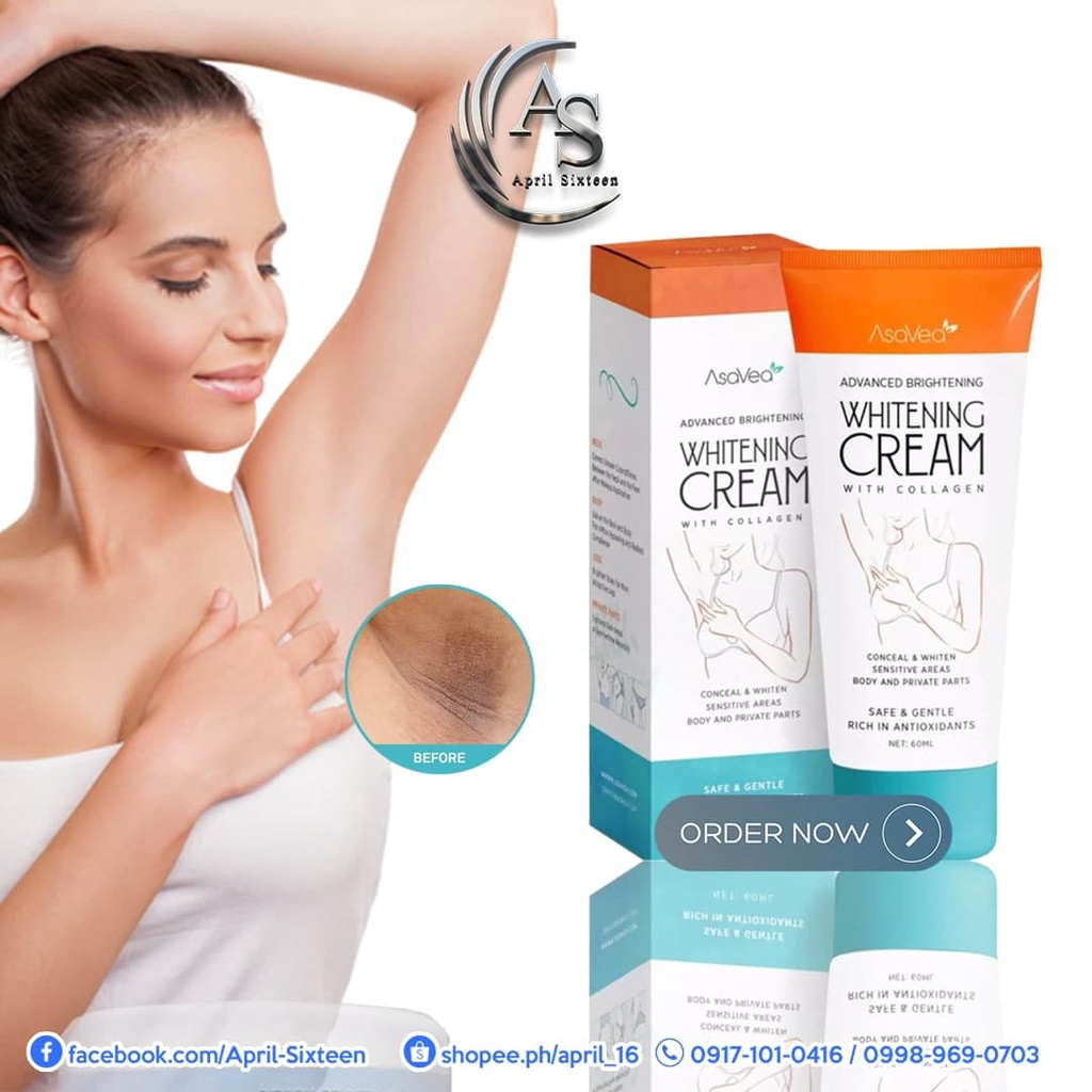 Asavea Underarm Whitening Cream 60ml Shopee Philippines