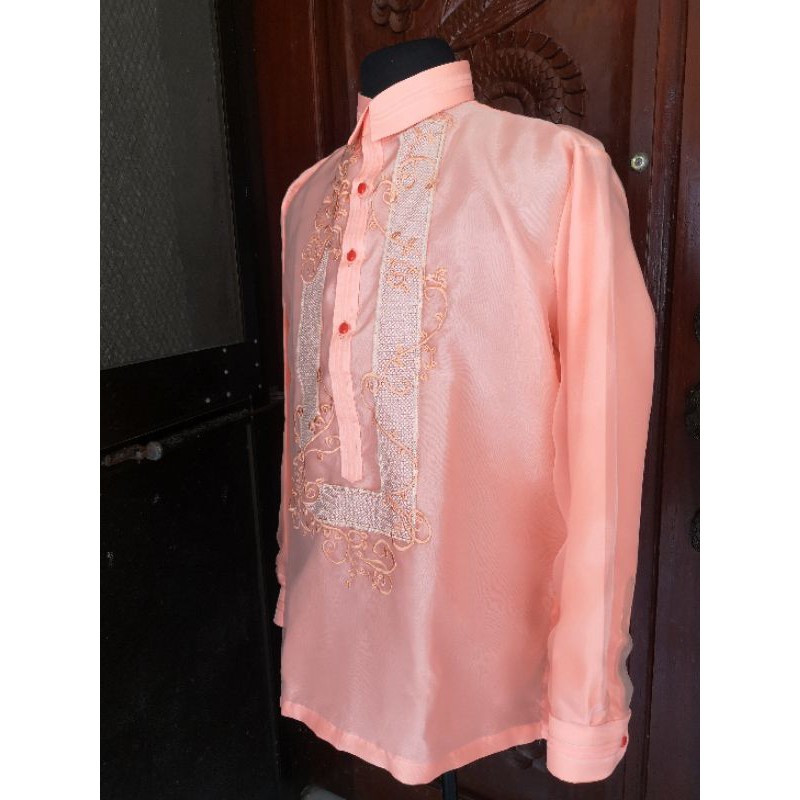 Barong Tagalog color organza fabric | Shopee Philippines