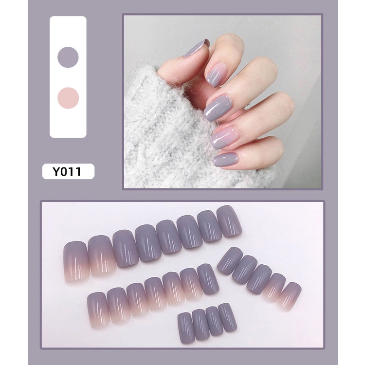 【COD】 24Pcs/Set Nail Art Waterproof and Durable Acrylic Nails Japanese ...