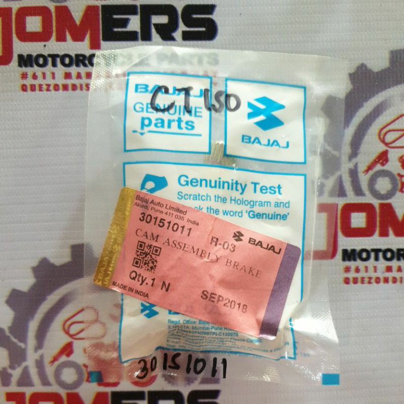 CT100/CT150 Brake Cam Assembly GENUINE 30151011 (G3-A) | Shopee Philippines
