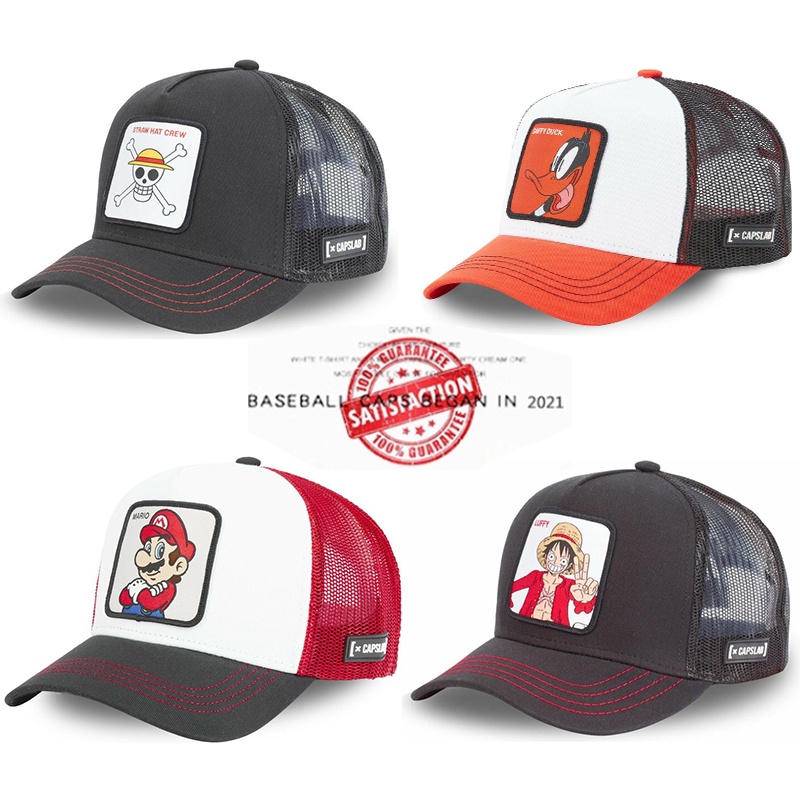 trucker cap anime New cap Disney DAFFY DUCK Mario Baseball Net Hat One ...