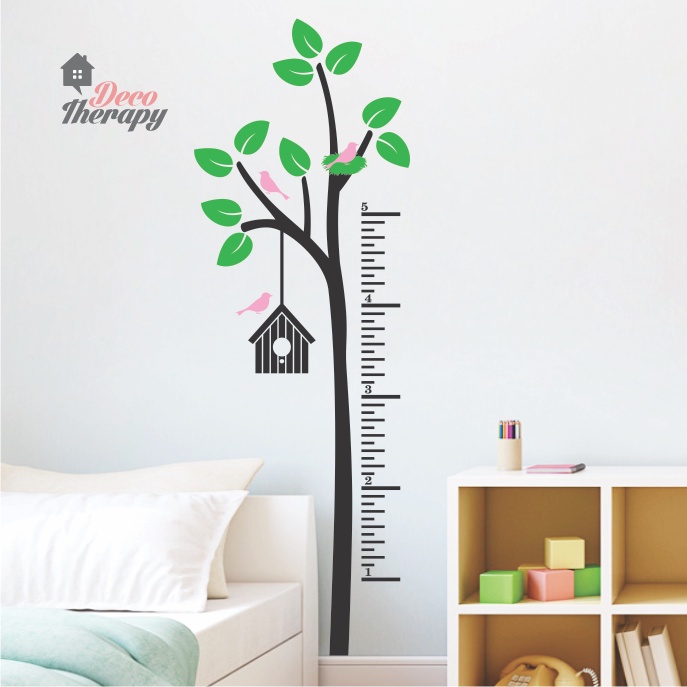 Height Chart Tree Birdhouse Wall Sticker Decotherapy Shopee Philippines