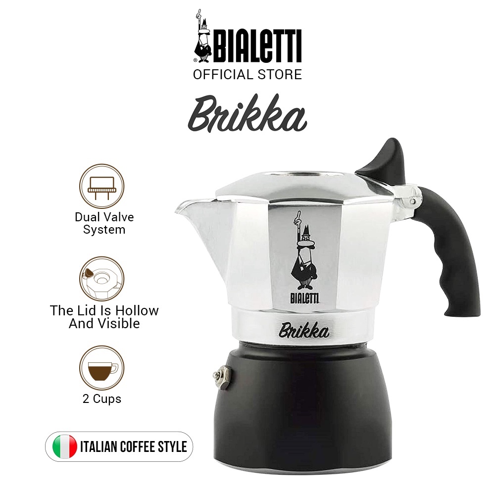 Bialetti Brikka The Moka Aroma, The Espresso Crema Moka Pot Coffee