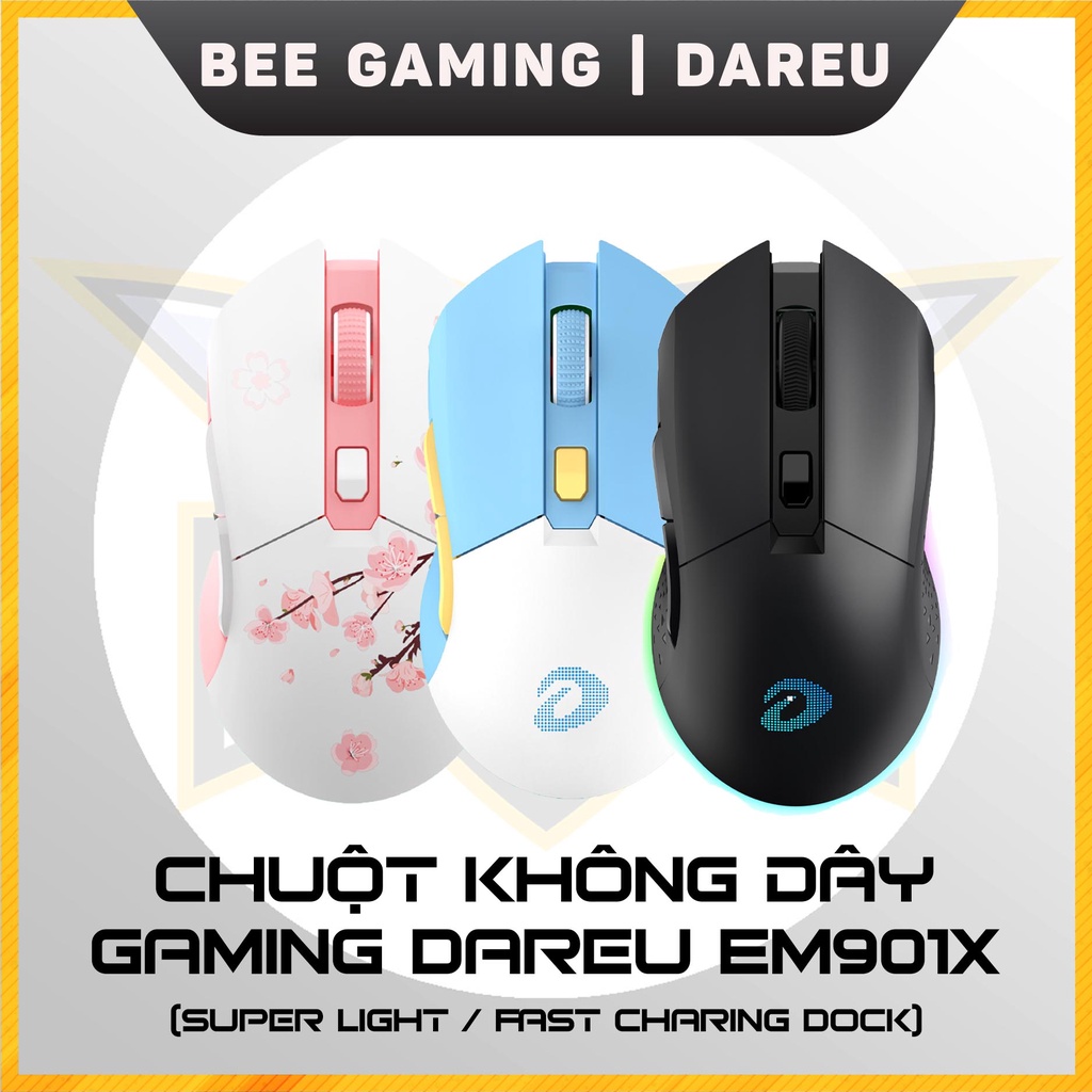 Dareu Wireless Gaming Mouse - EM901x (Led super light / Comes with fast ...