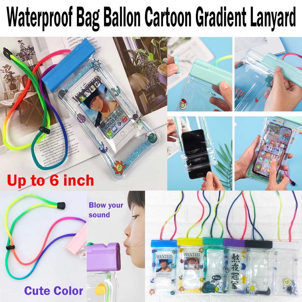 Waterproof Bag Universal Balloon Cartoon Double Lock WATERPROOF ZIP One ...