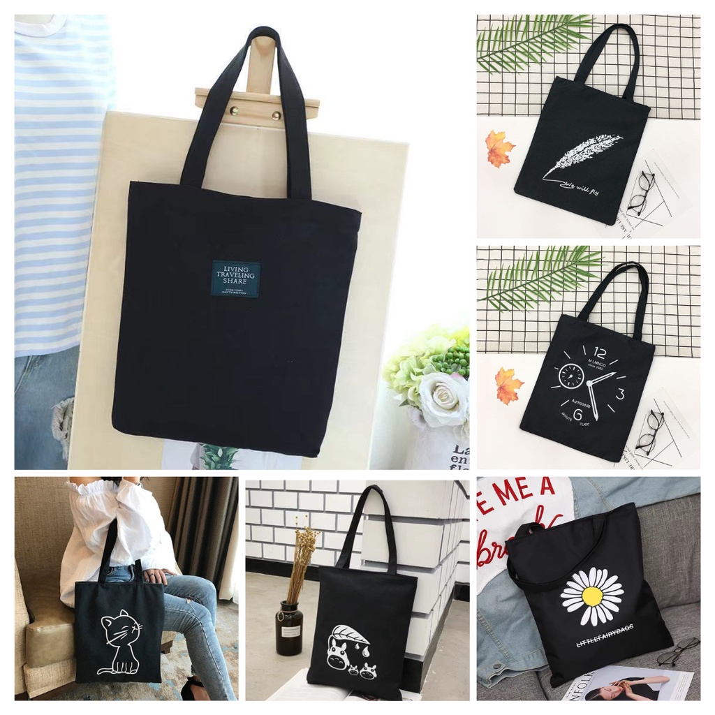 TAVIMART  -  Korean Niche Design Tote Bags for Women Fashion Canvas Shoulder Versatile Underarm Bag