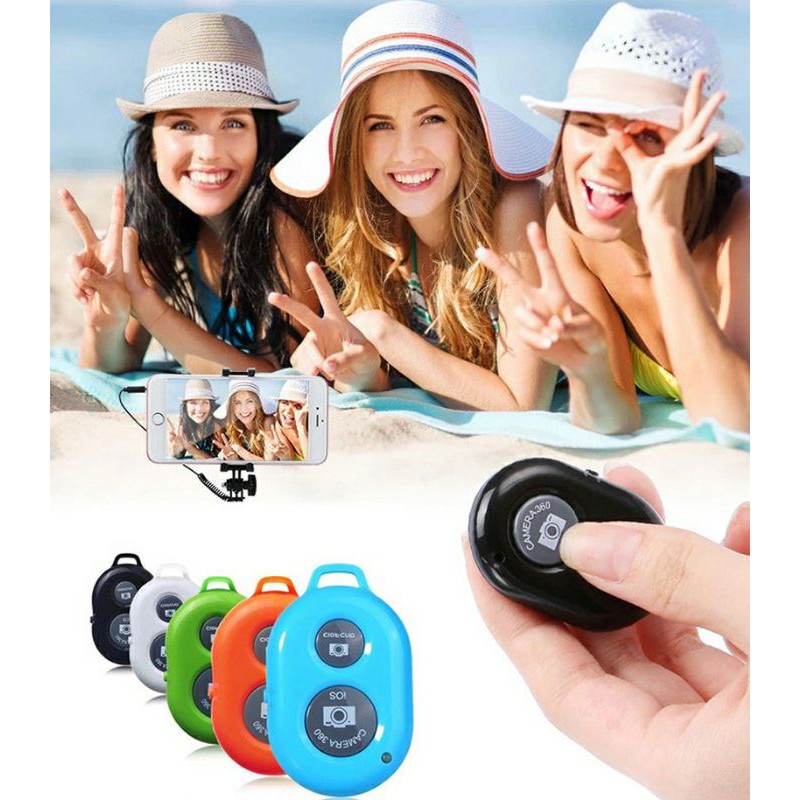 Universal Mini Wireless Bluetooth Shutter Release Remote Control Selfie ...