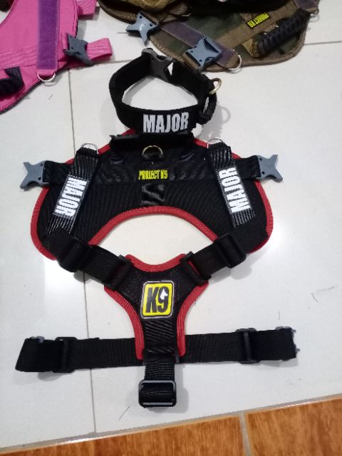 PROJECT K9 - DOG HARNESS TACTICAL VEST WITH COLLAR ONLY | Shopee ...