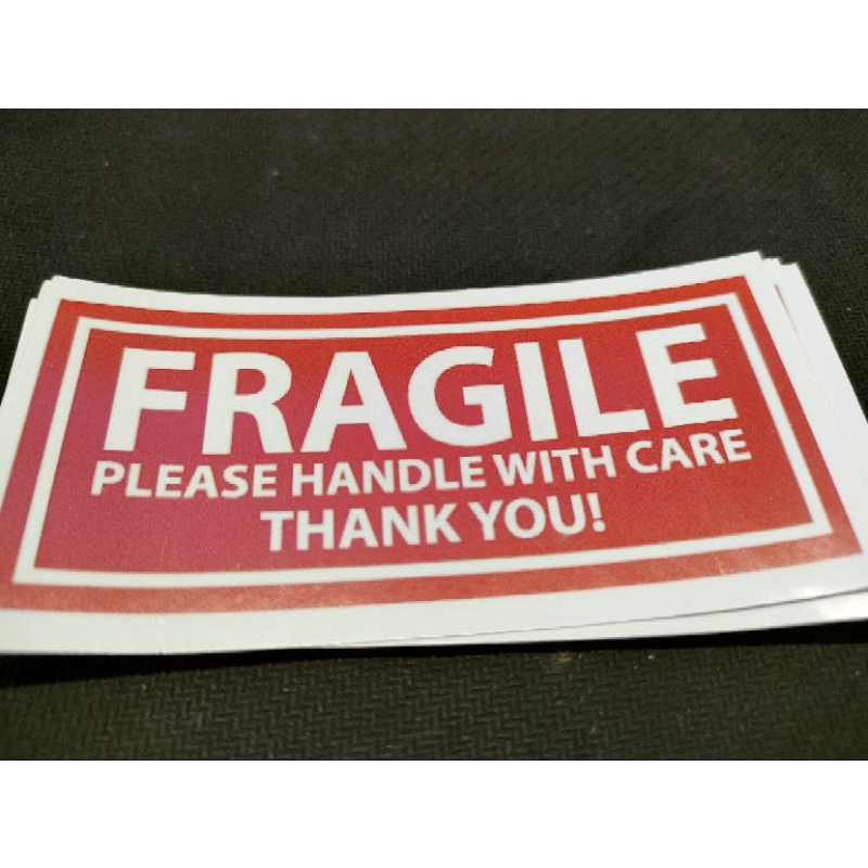 Fragile Sticker Label 4 x 2 inch 50pcs | Shopee Philippines