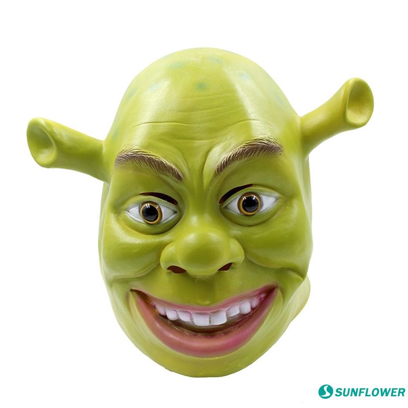 home lifeGreen Shrek Movie Props Halloween Horror Realistic Latex Shrek ...