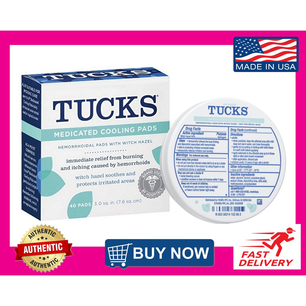 Tucks Medicated Cooling Pads, Hemorrhoidal Pads with Witch Hazel