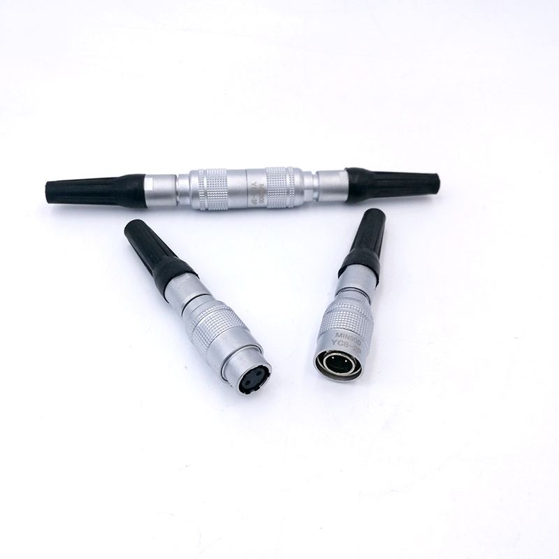 YC8 mini circular connector docking sensor connector push pull self