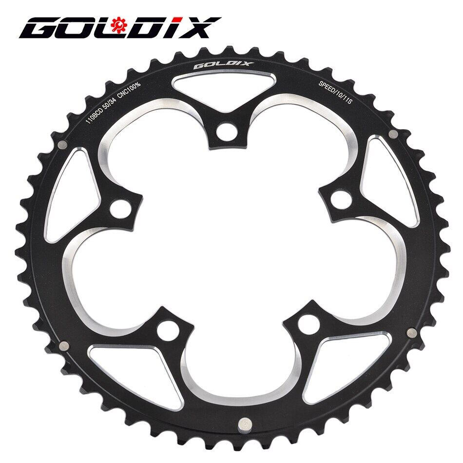 GOLDIX 110BCD 50t -34t Bicycle Chainring Double Round Aluminum Alloy ...