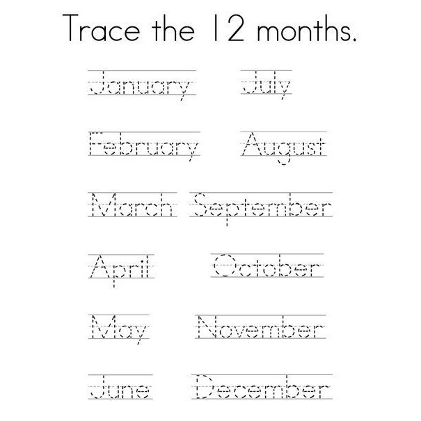 Months of the Year Tracing (Laminated and Reusable) | Shopee Philippines
