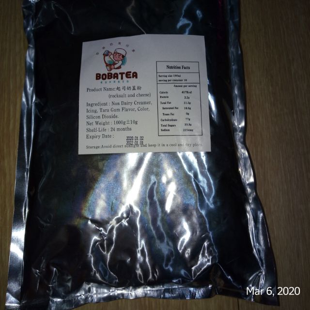 Bobatea Rock Salt & Cheese powder (Taiwan) Shopee Philippines