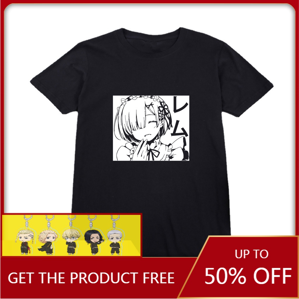 RE ZERO NATSUKI SUBARU Cosplay T shirt REM RE ZERO WAIFU Costume Tops