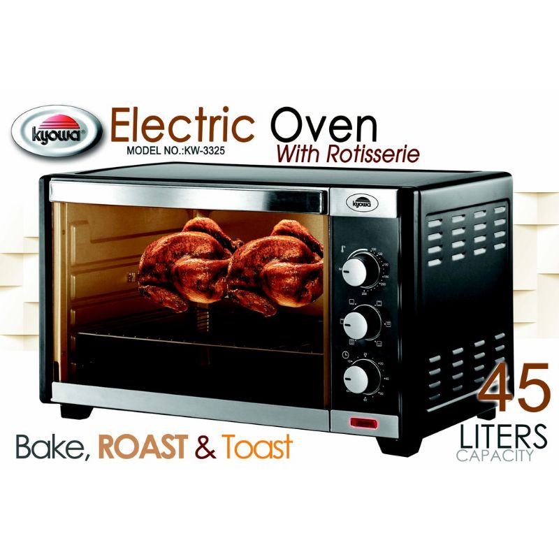 Kyowa Electric Oven Heavy Duty no. 3325, 45 Liters With Rotisserie Shopee Philippines