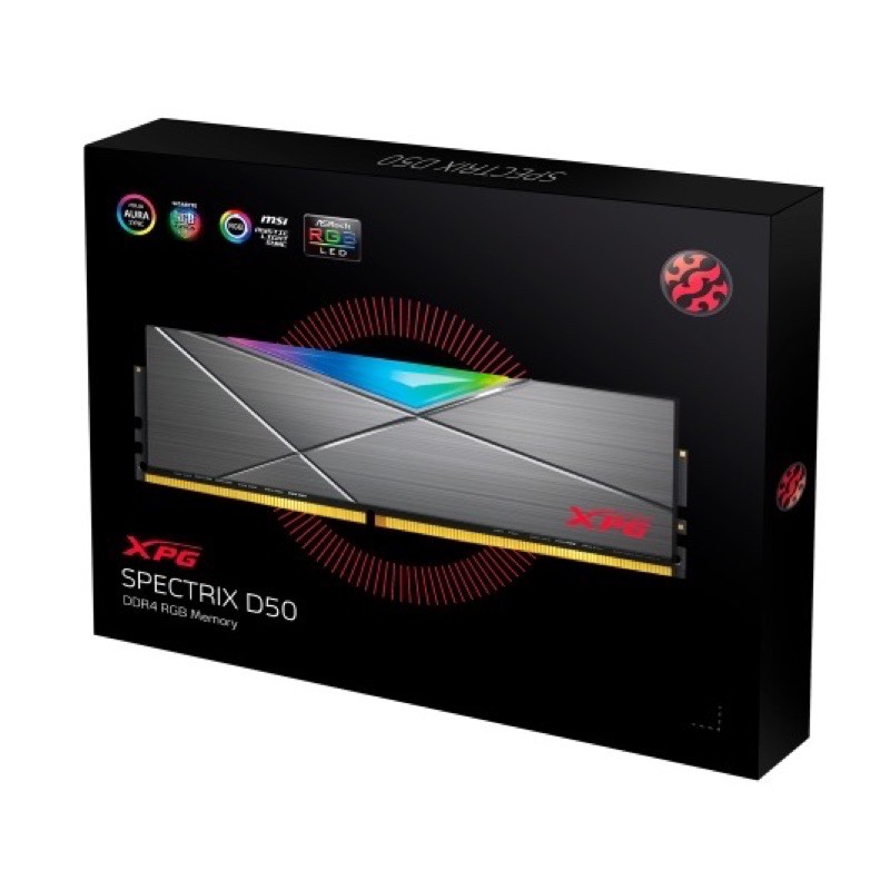 XPG GAMING RAM SPECTRIX D50 RGB DDR4 16GB (8*2)(3200mhz) | Shopee ...
