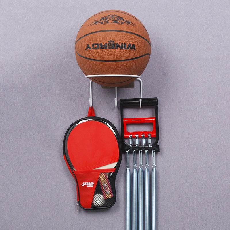 PunchFree Seamless Home Wall Mount Basketball Football Hook Storage